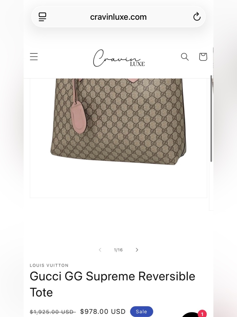 ❌SOLD❌ Gucci GG Supreme Reversible Tote Brown Blush Pink - Picture 17 of 17